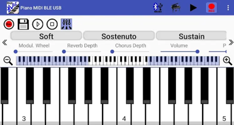 Piano MIDI Bluetooth USB android App screenshot 4