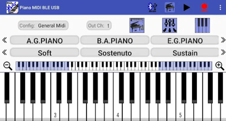 Piano MIDI Bluetooth USB android App screenshot 5