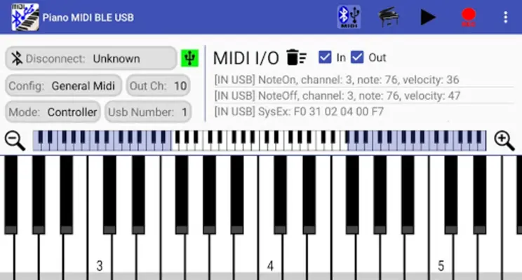 Piano MIDI Bluetooth USB android App screenshot 6